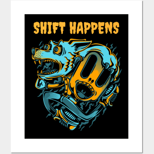 Shift Happens Crazy Werewolf Posters and Art